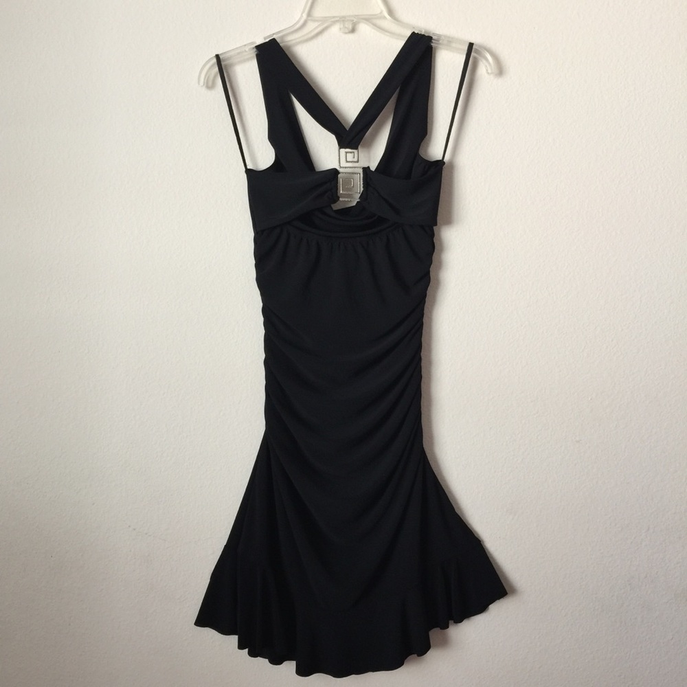 Black Halter Dress - Picture 2 of 3